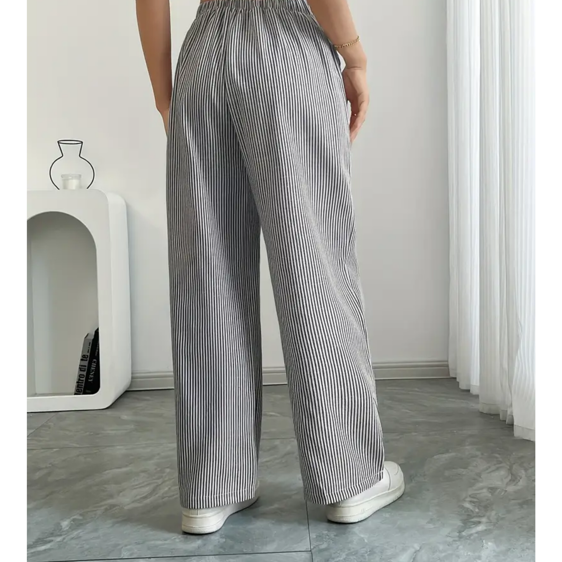 Amber | Striped Pant With Pockets