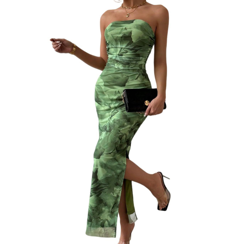 MINA™ – Modern Sleeveless Ruched Maxi Dress