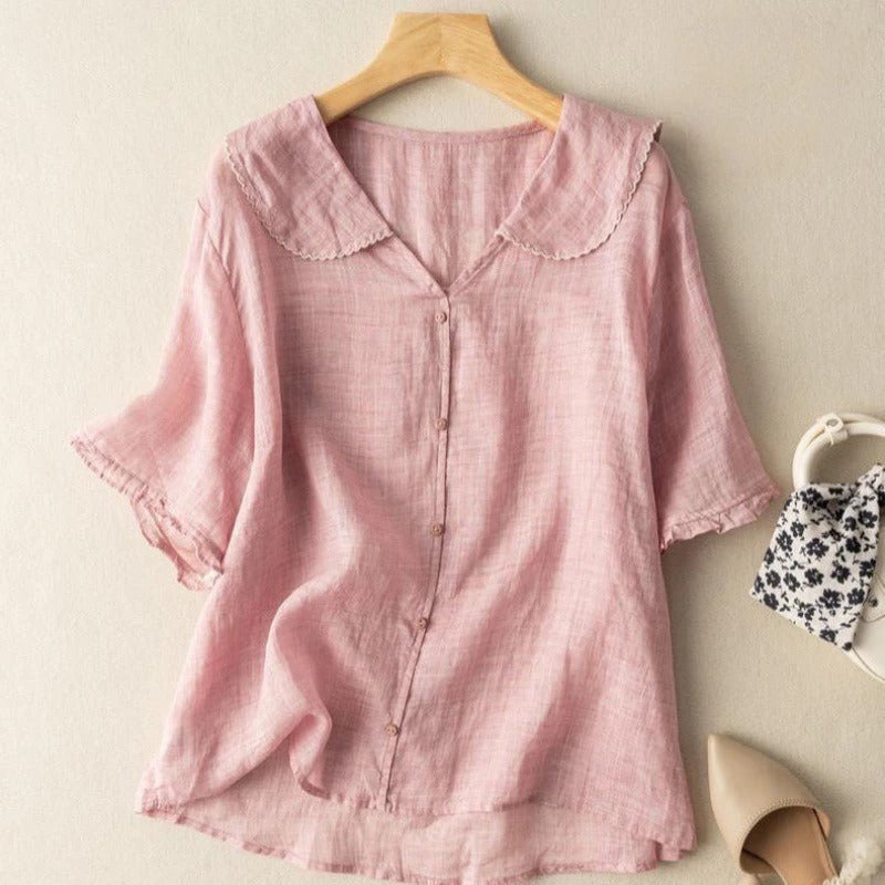 Kristy | Vintage Blouse with Button Detail