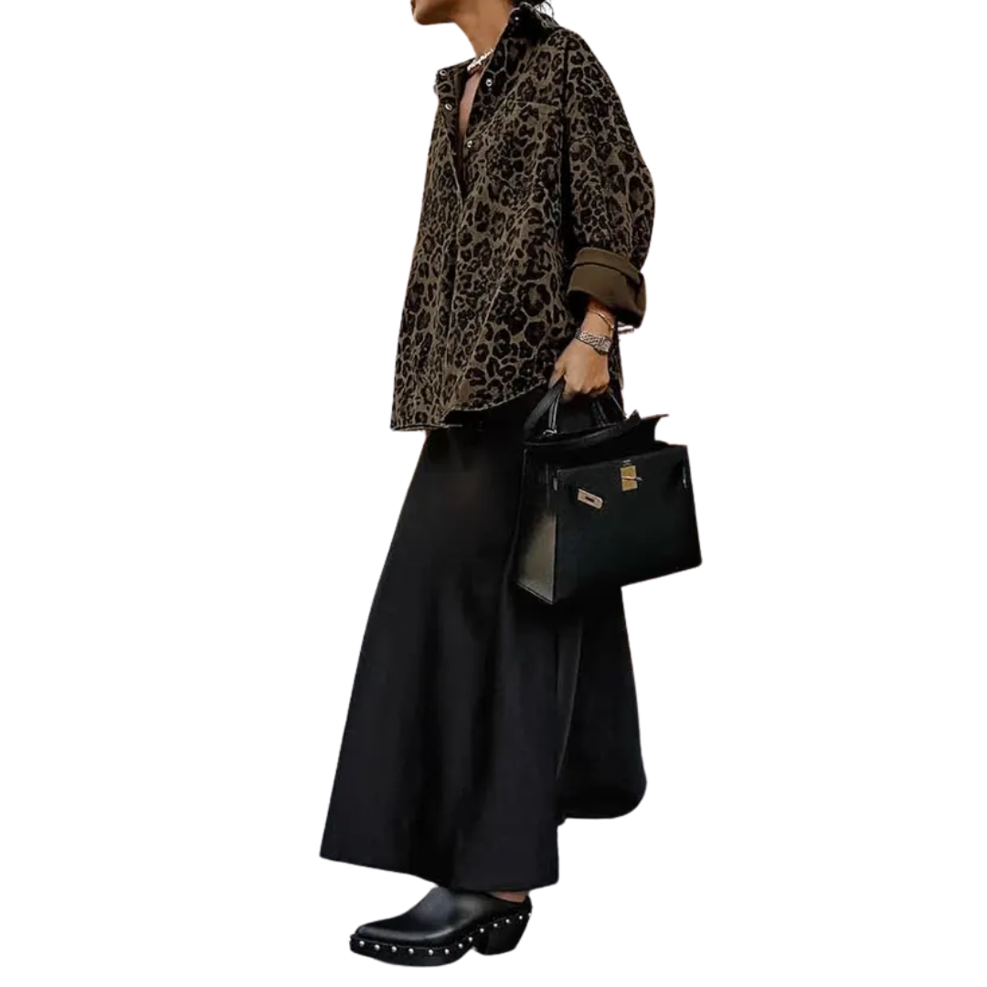 ZELINA™ – Vintage Leopard Print Shacket
