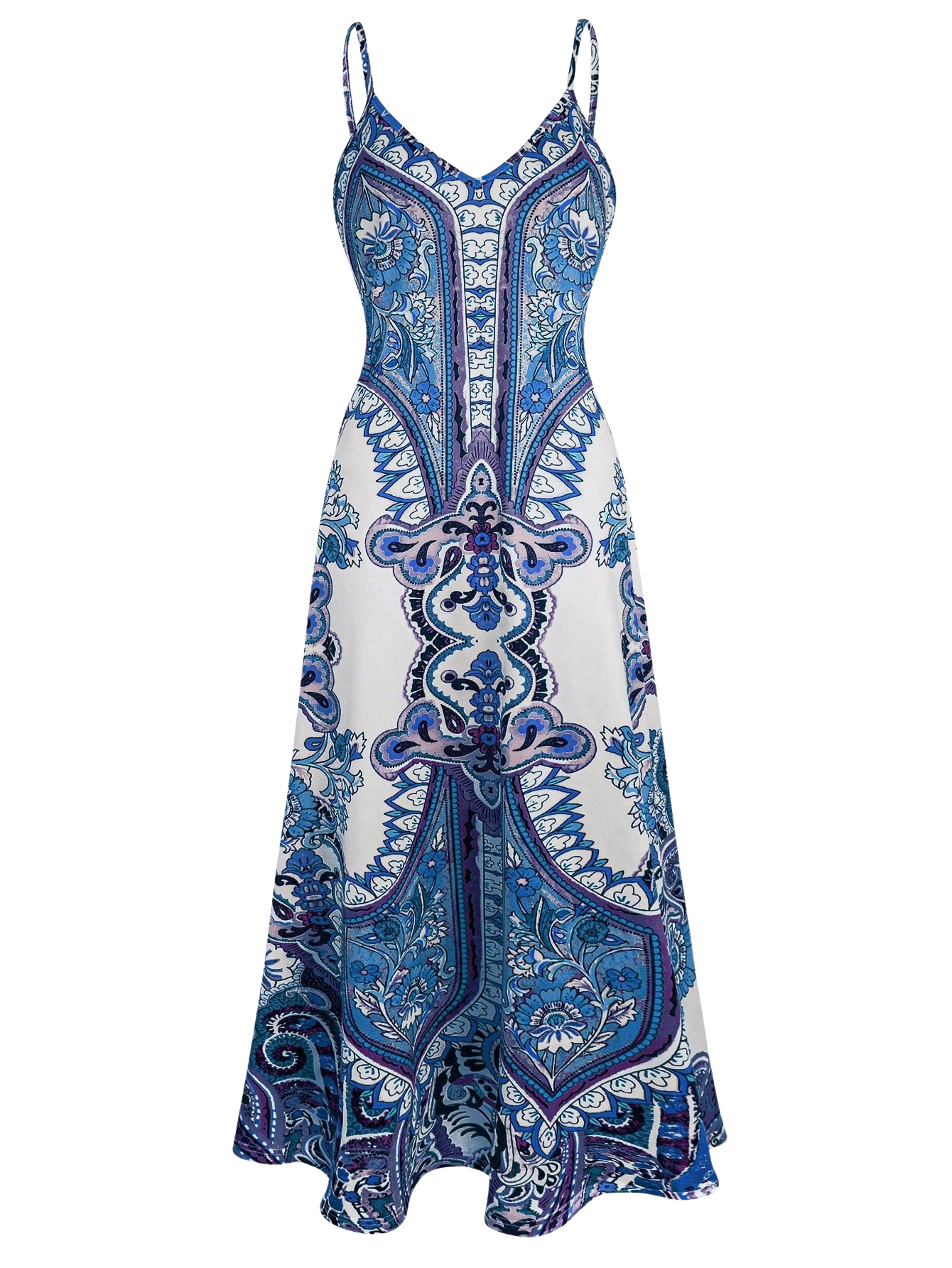 HARRIET™ – Boho Floral Print Spaghetti Strap Dress