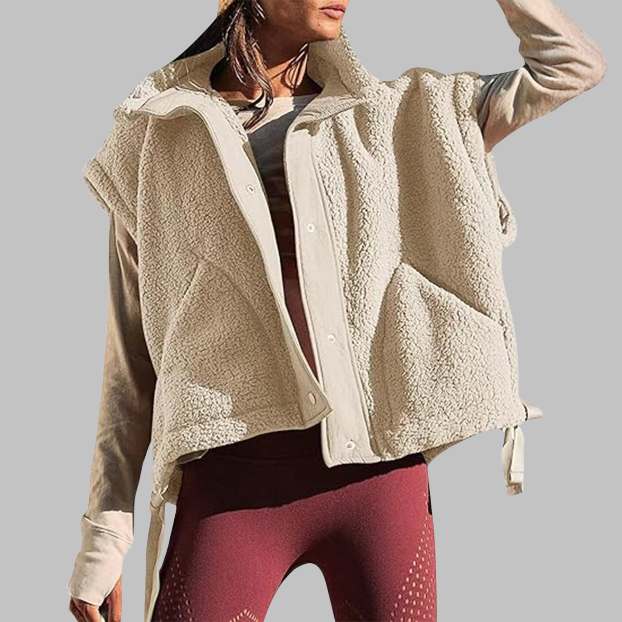 RAY™ - Comfy Warm Fleece Sleeveless Button Down Vest