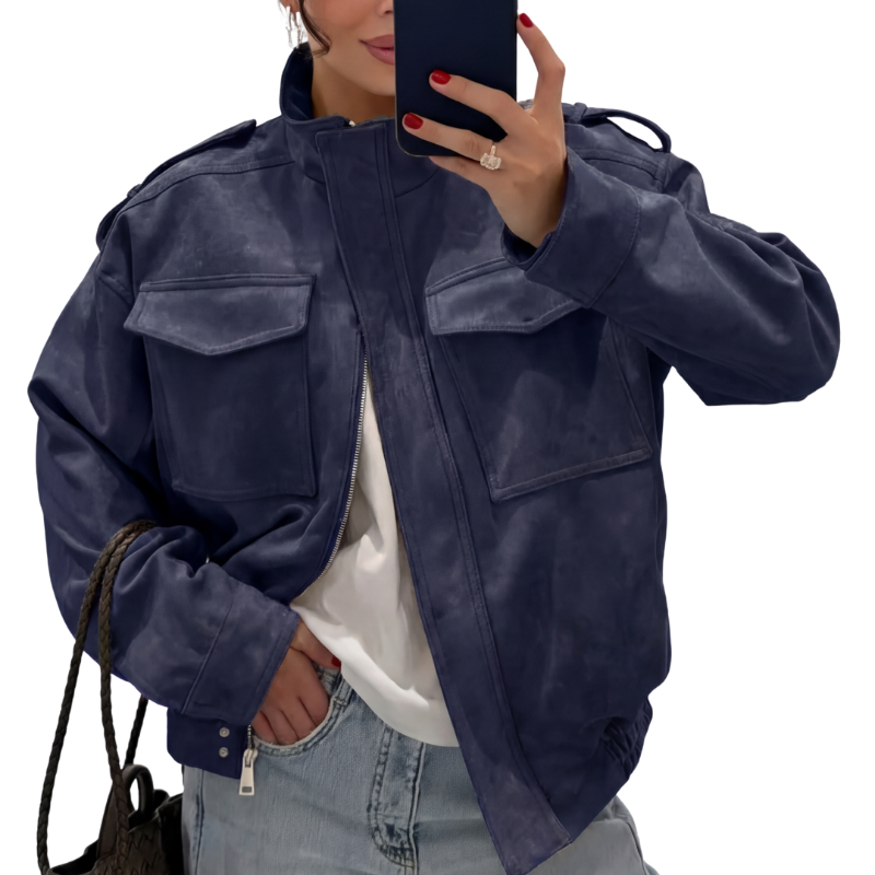 LEXIE™ – Sophisticated Chic Stand Long Sleeve Jacket