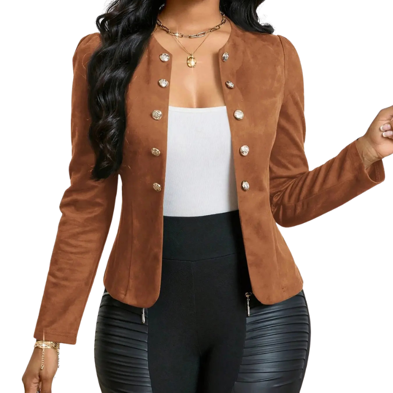 KYREE™ – Sophisticated Puff Shoulder Blazer