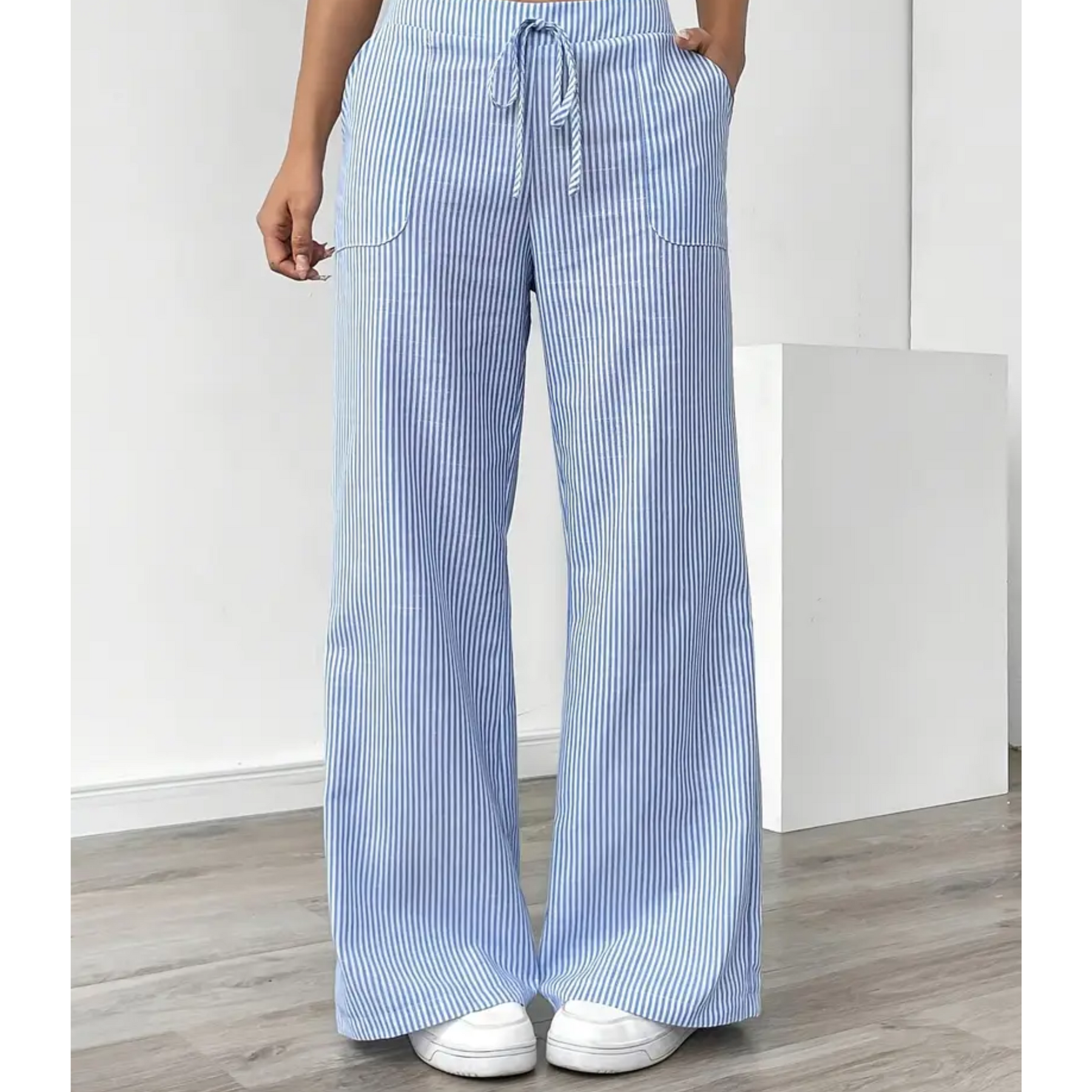 Amber | Striped Pant With Pockets
