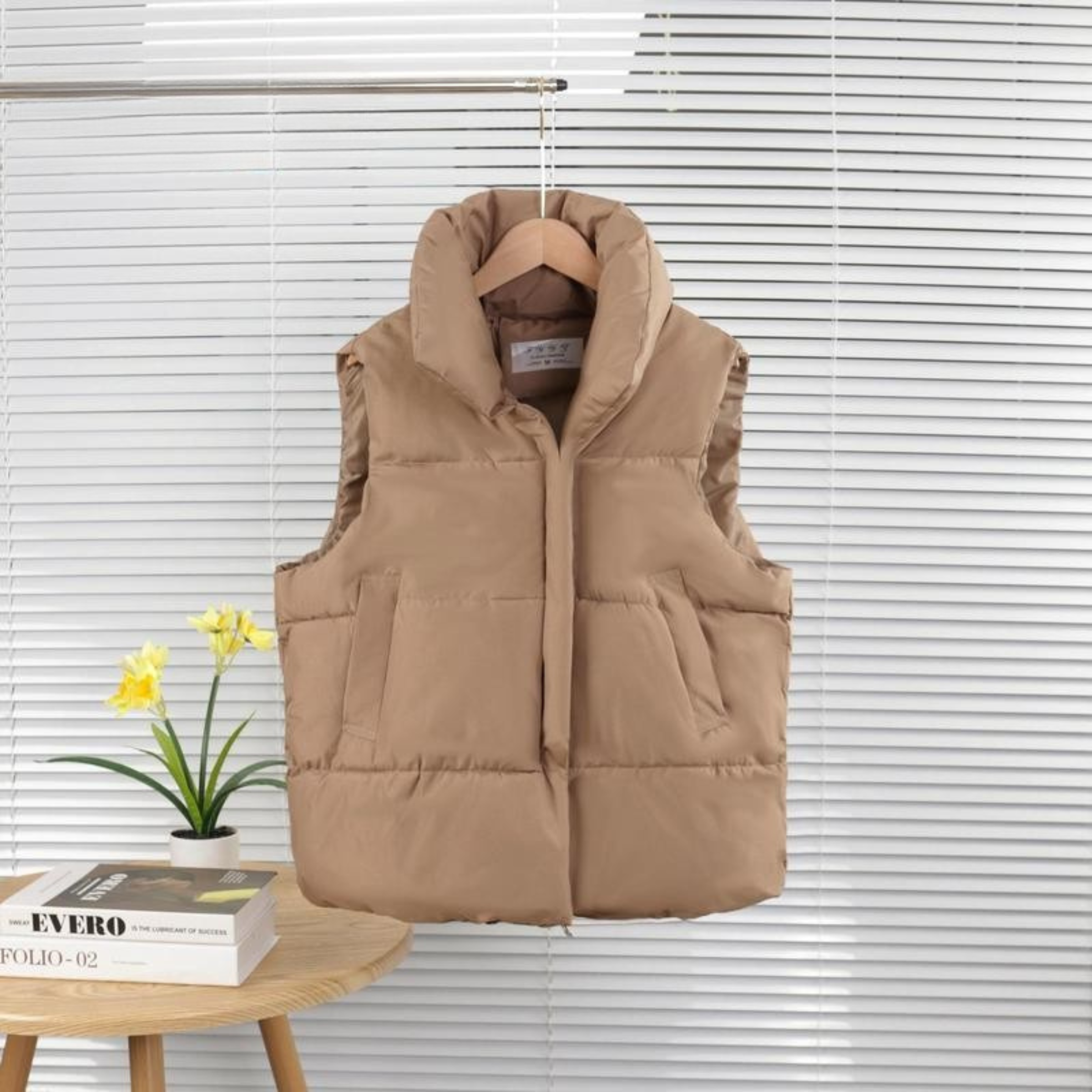 ALULA™ - Comfy Oversized High Neck Sleeveless Puffer Jacket