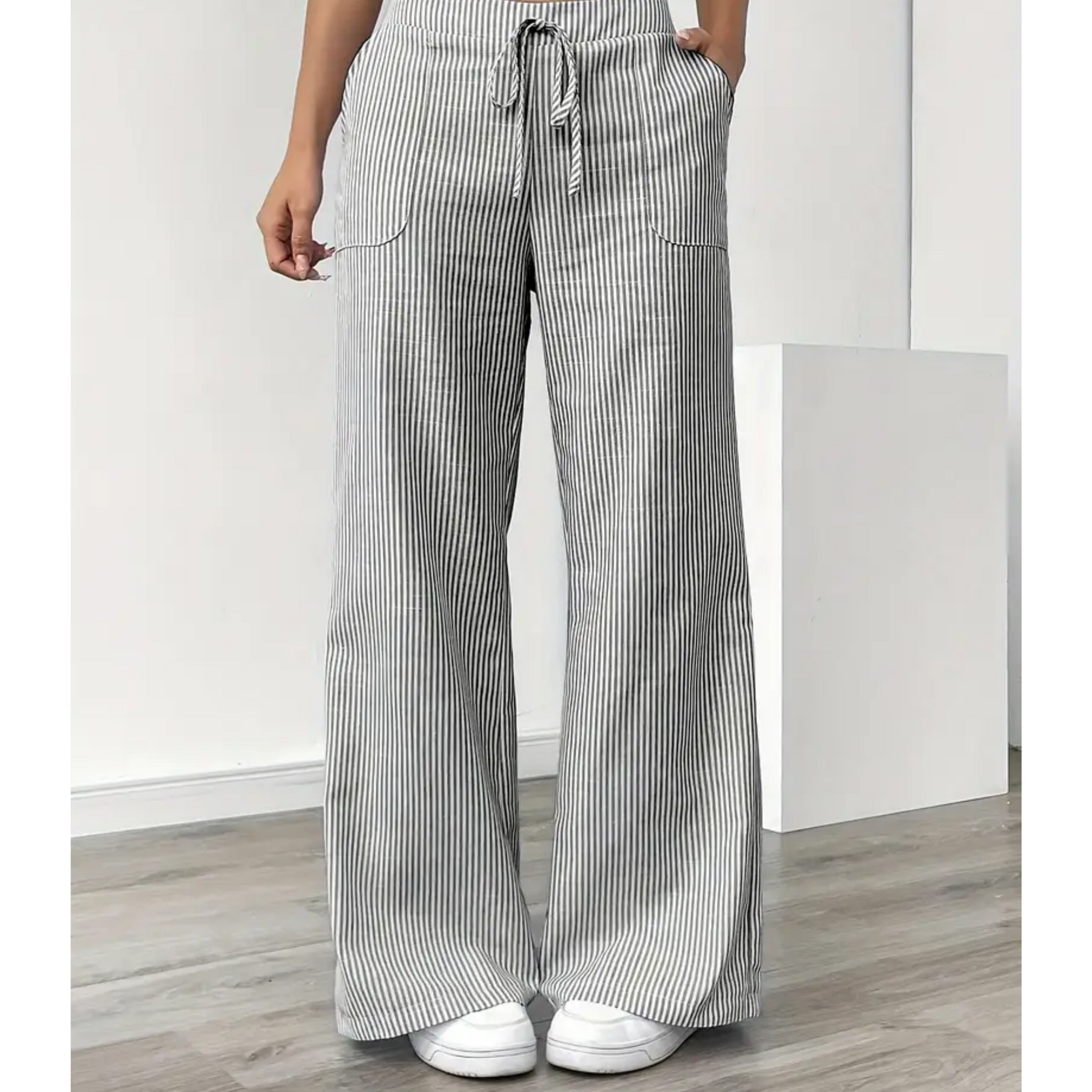 Amber | Striped Pant With Pockets