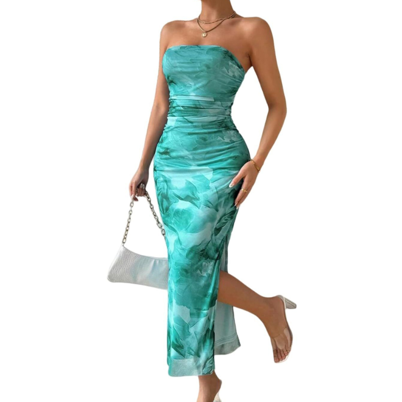 MINA™ – Modern Sleeveless Ruched Maxi Dress