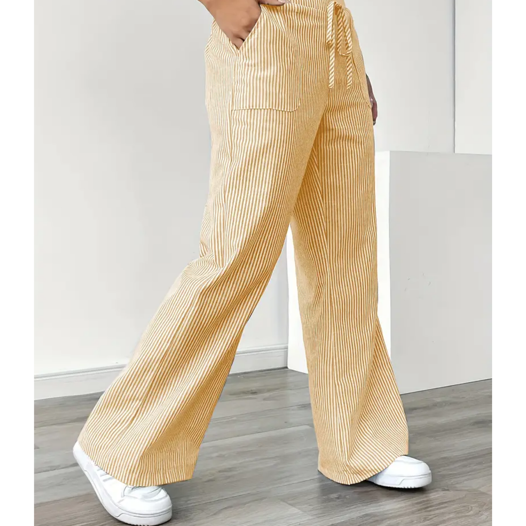 Amber | Striped Pant With Pockets