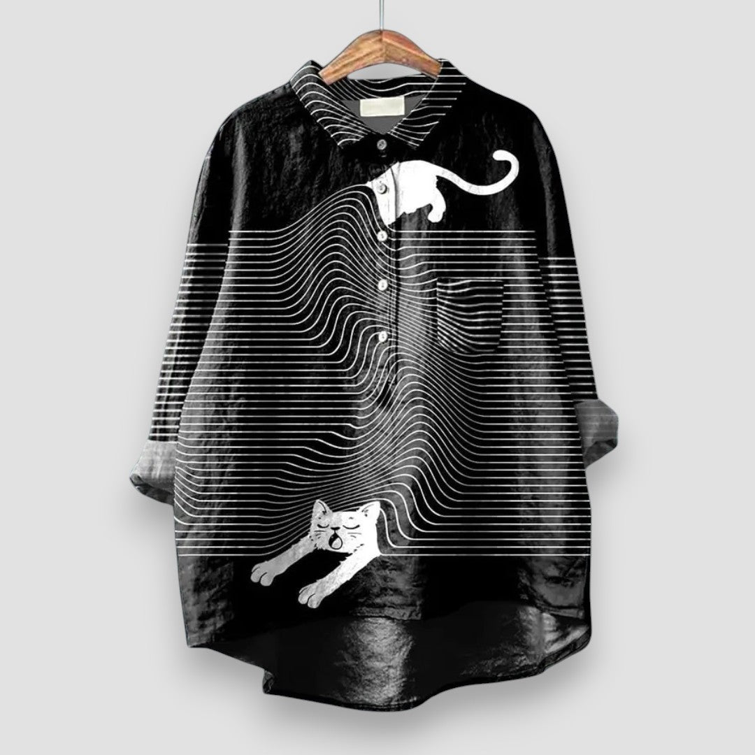 Georgie | Women's Shirt with Dog Print