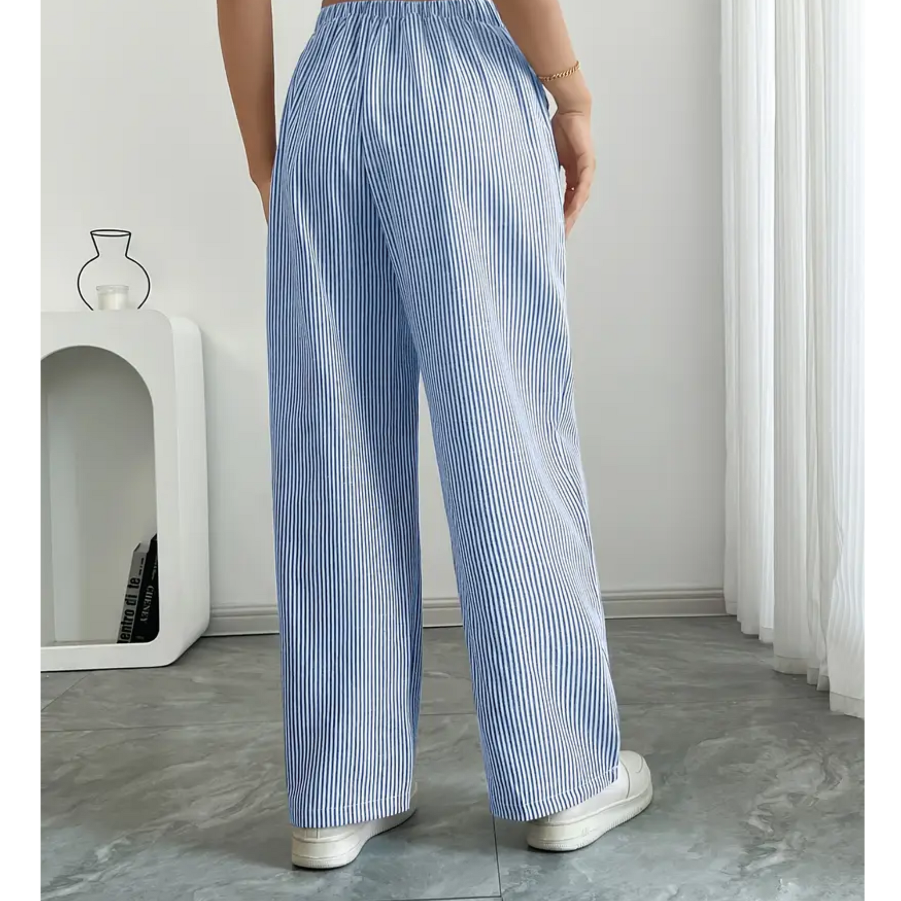 Amber | Striped Pant With Pockets