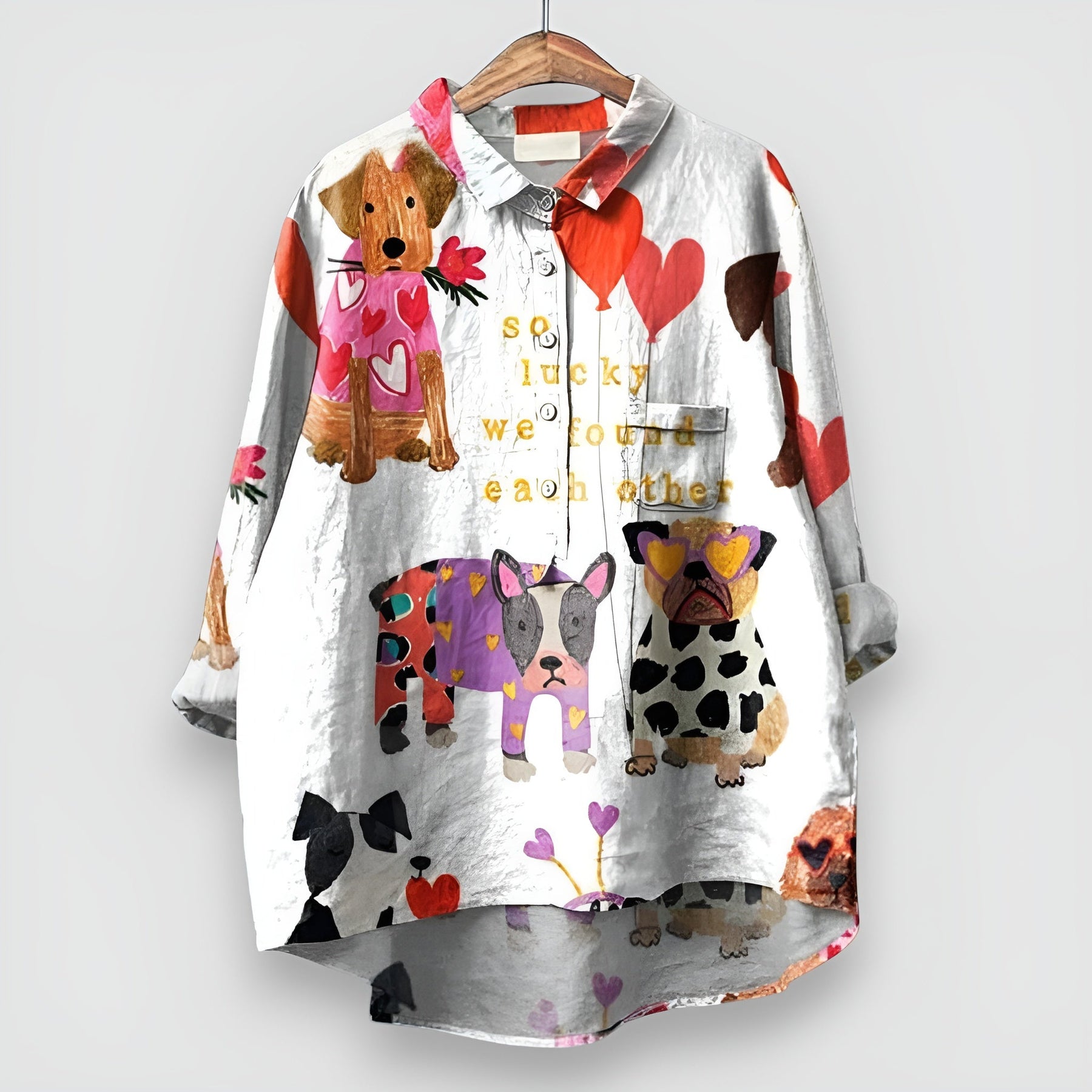 Georgie | Women's Shirt with Dog Print