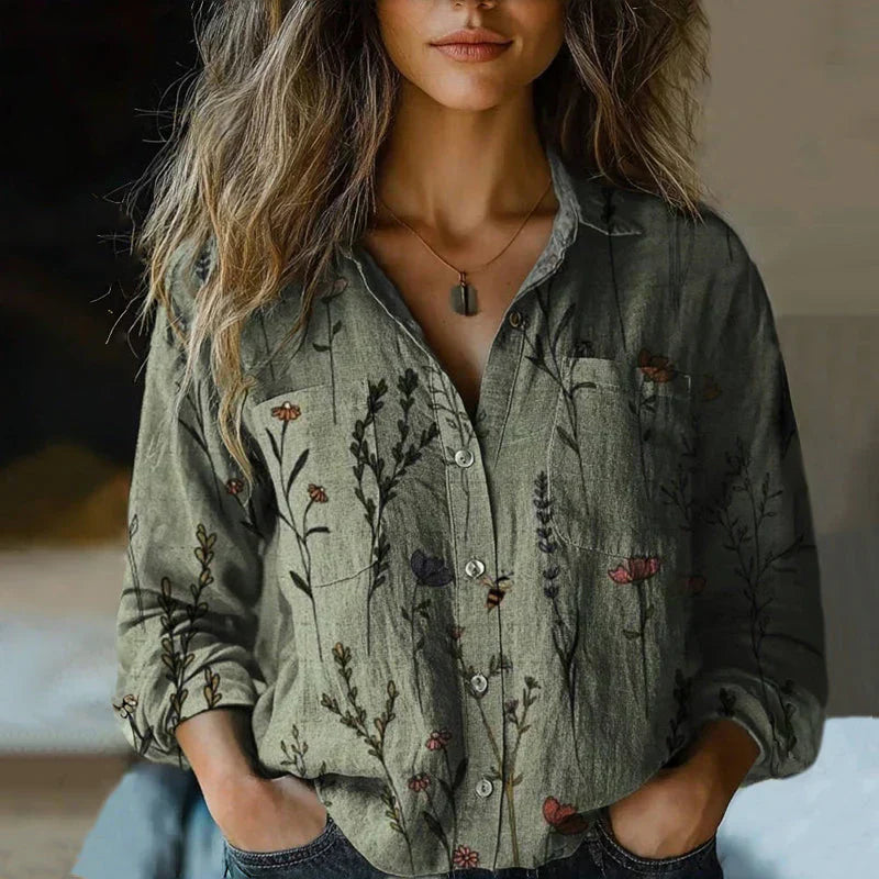 Rebecca | Bohemian Pattern Vintage Blouse