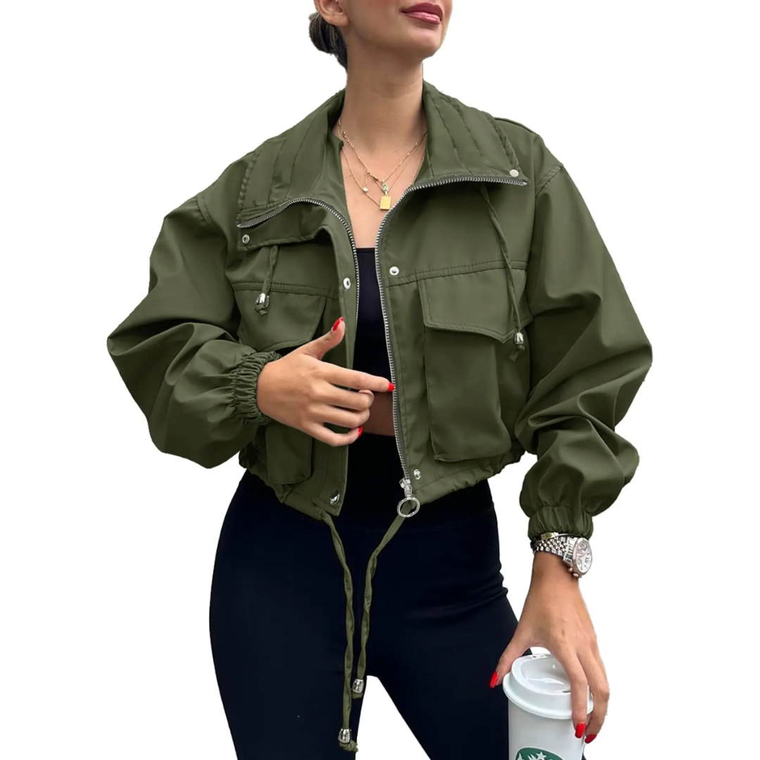 HELENA™ – Sleek Zip-Up Windbreaker Jacket