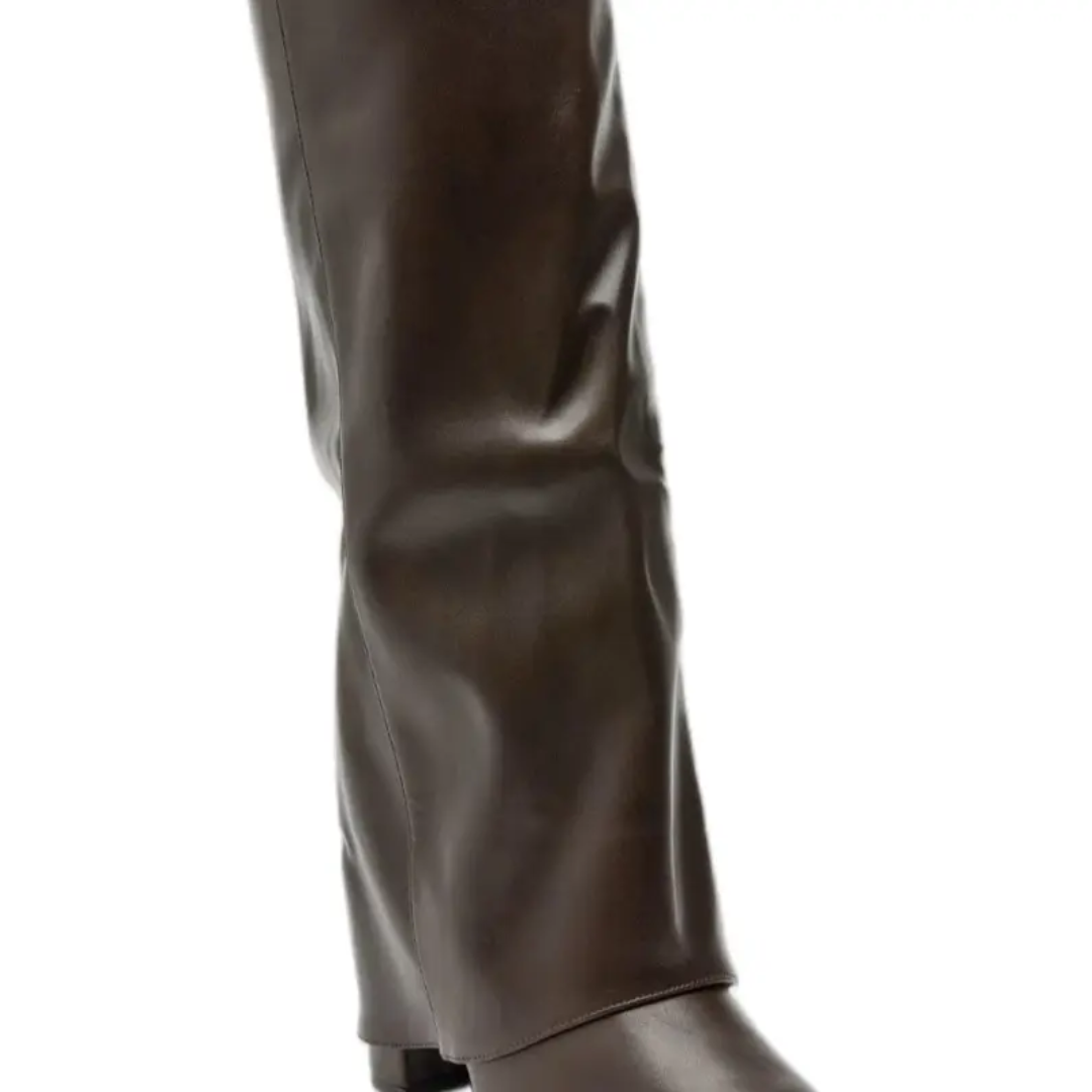 VESPER™ – Wide Calf Buckle Fold-Over Boots