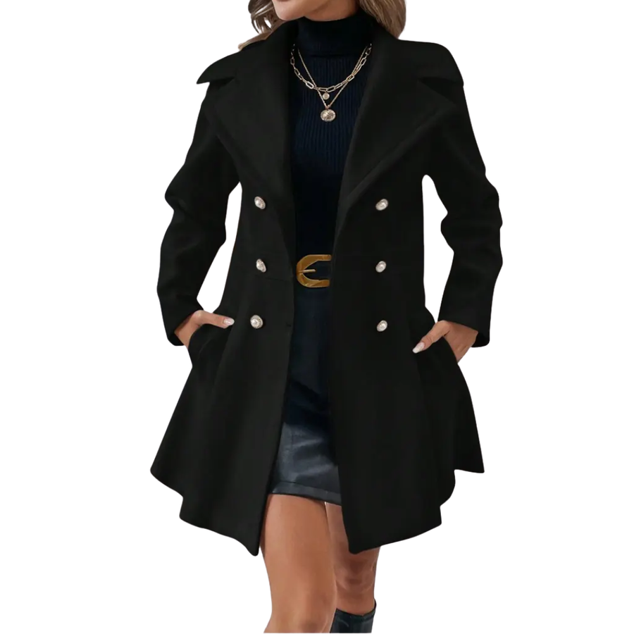 THERON™ – Chic Double-Breasted Wool Overcoat