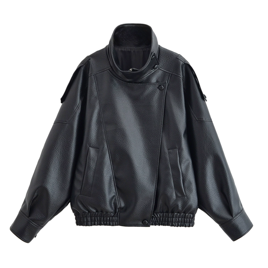 ROXANNE™ – Vintage Street Lychee Leather Jacket