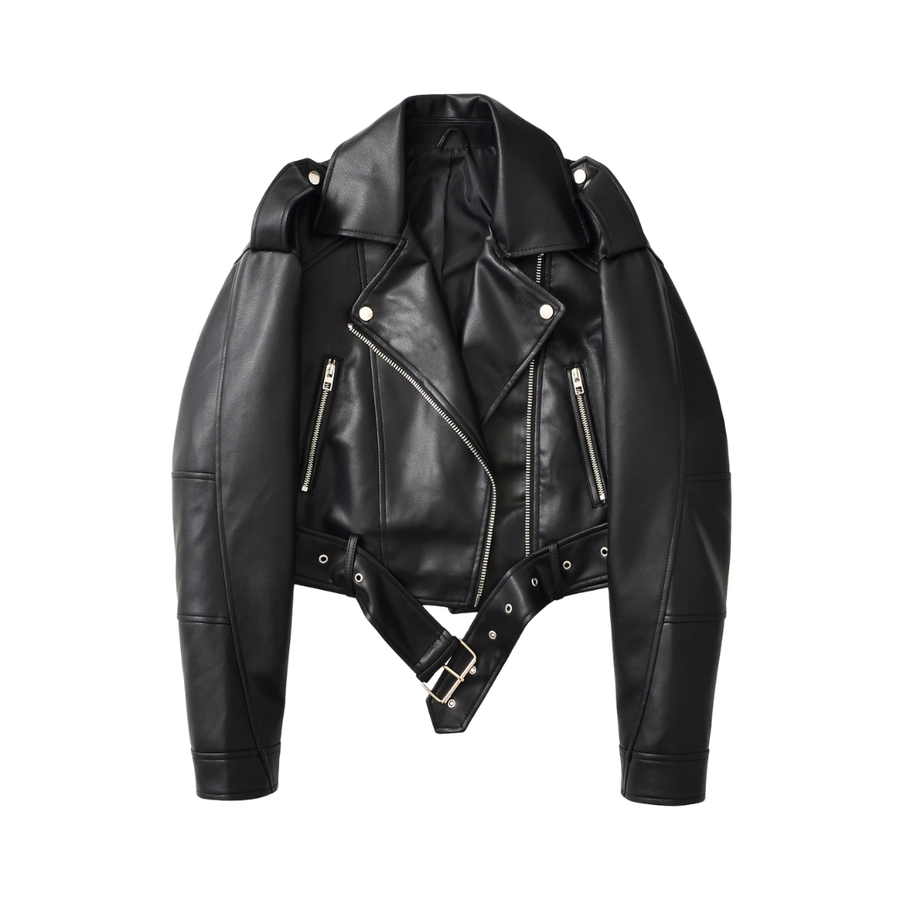 DAGMAR™ – Vintage Moto Loose Leather Jacket