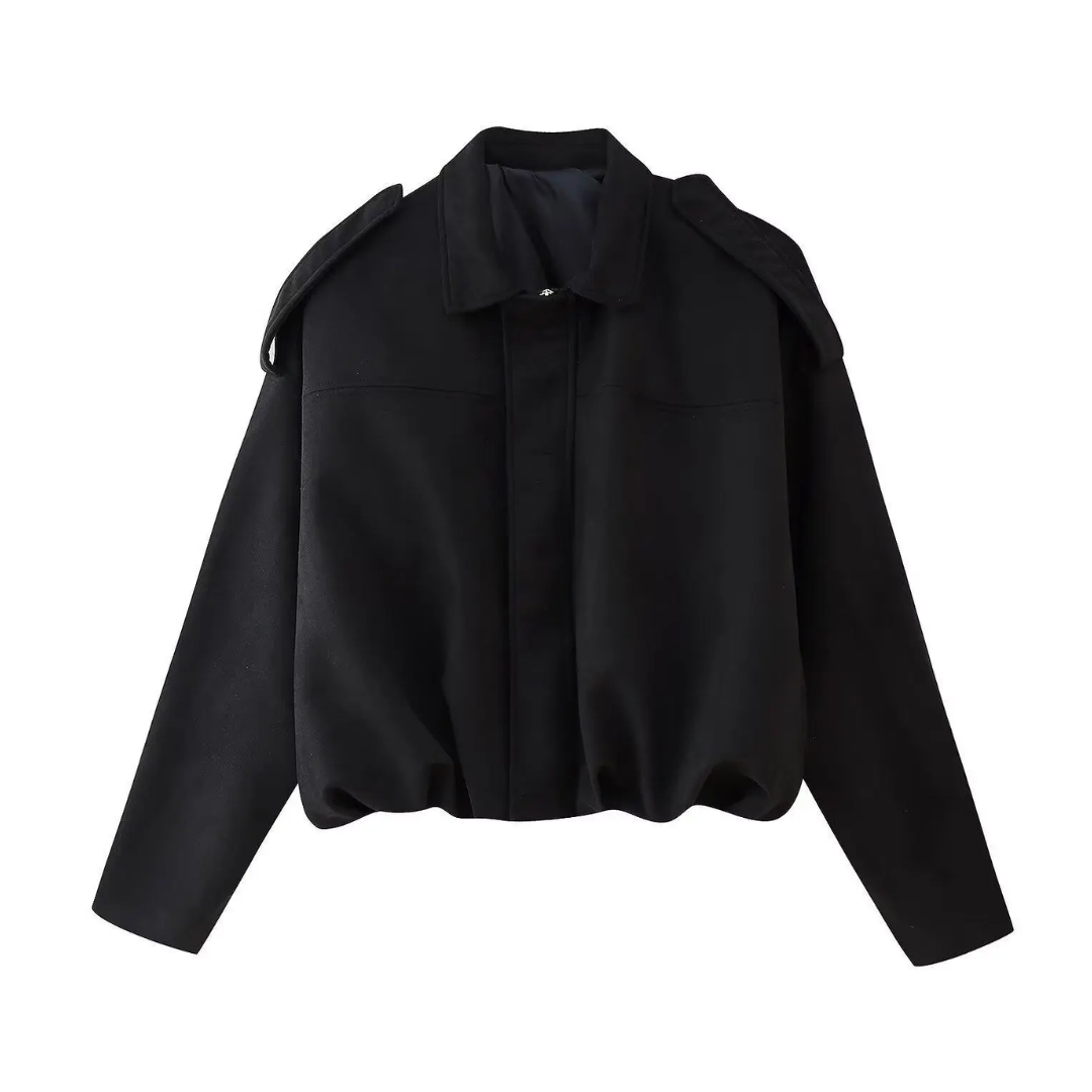 PETRA™ – Vintage Suede Epaulet Bomber Jacket