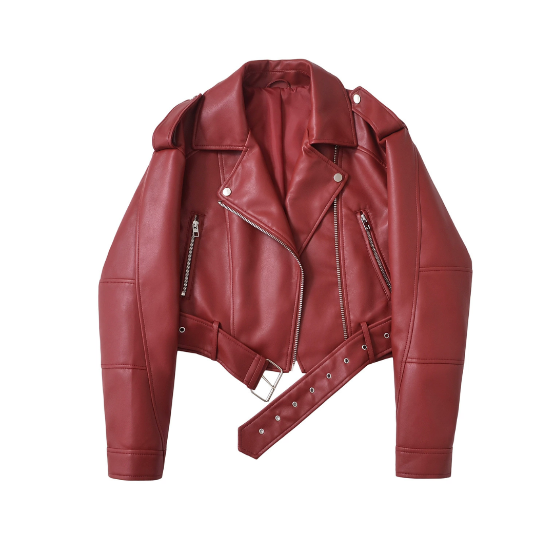 DAGMAR™ – Vintage Moto Loose Leather Jacket