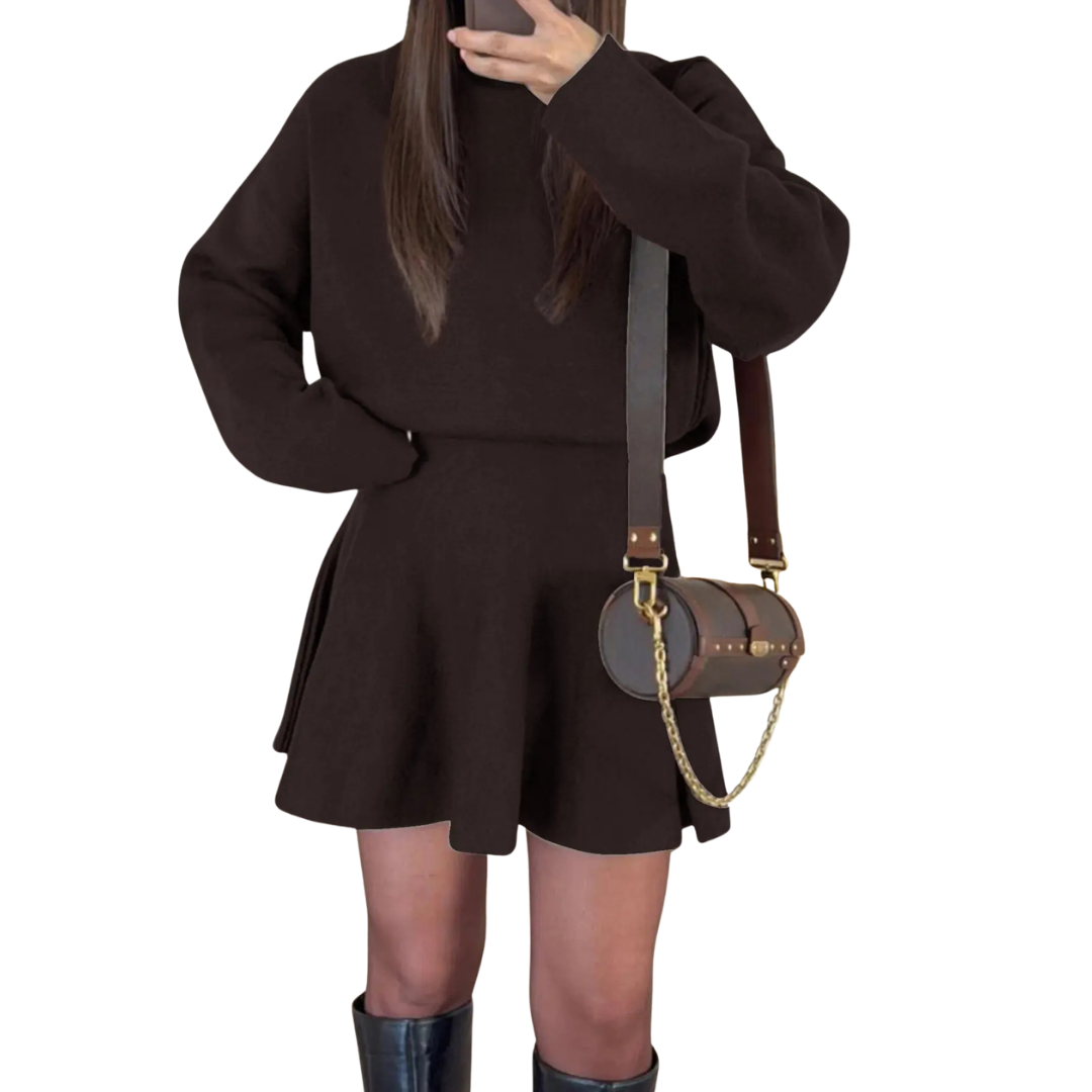 PATRICE™ – Cozy  Long Sleeve Dress