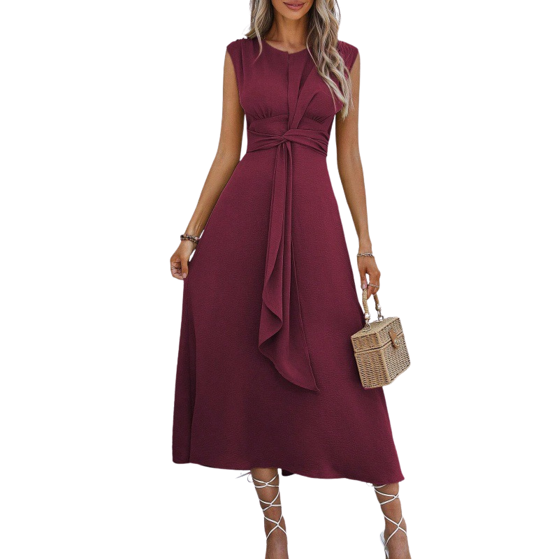 ROBBYN™ - Trendy Waist-Tie Sleeveless Dress