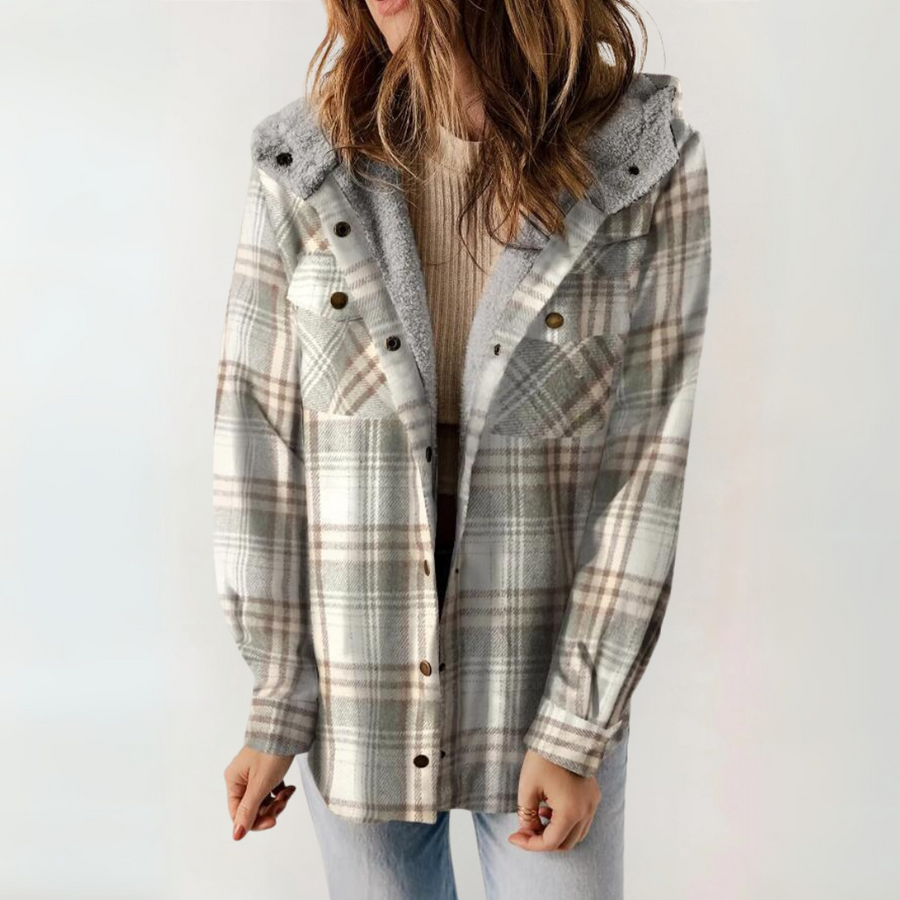PERESA™ - Casual Long Sleeve Button Front Hooded Coat