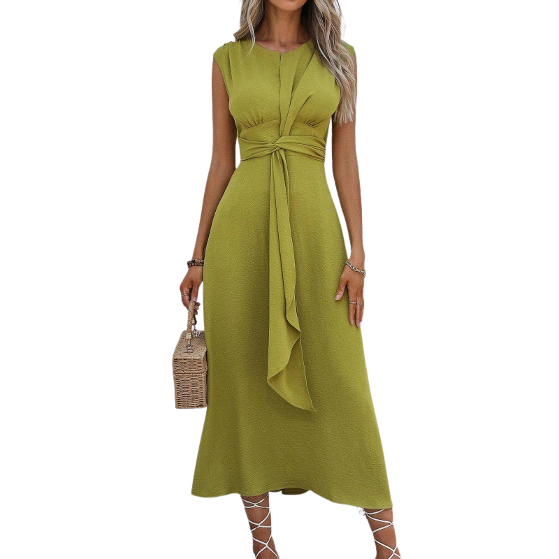 ROBBYN™ - Trendy Waist-Tie Sleeveless Dress