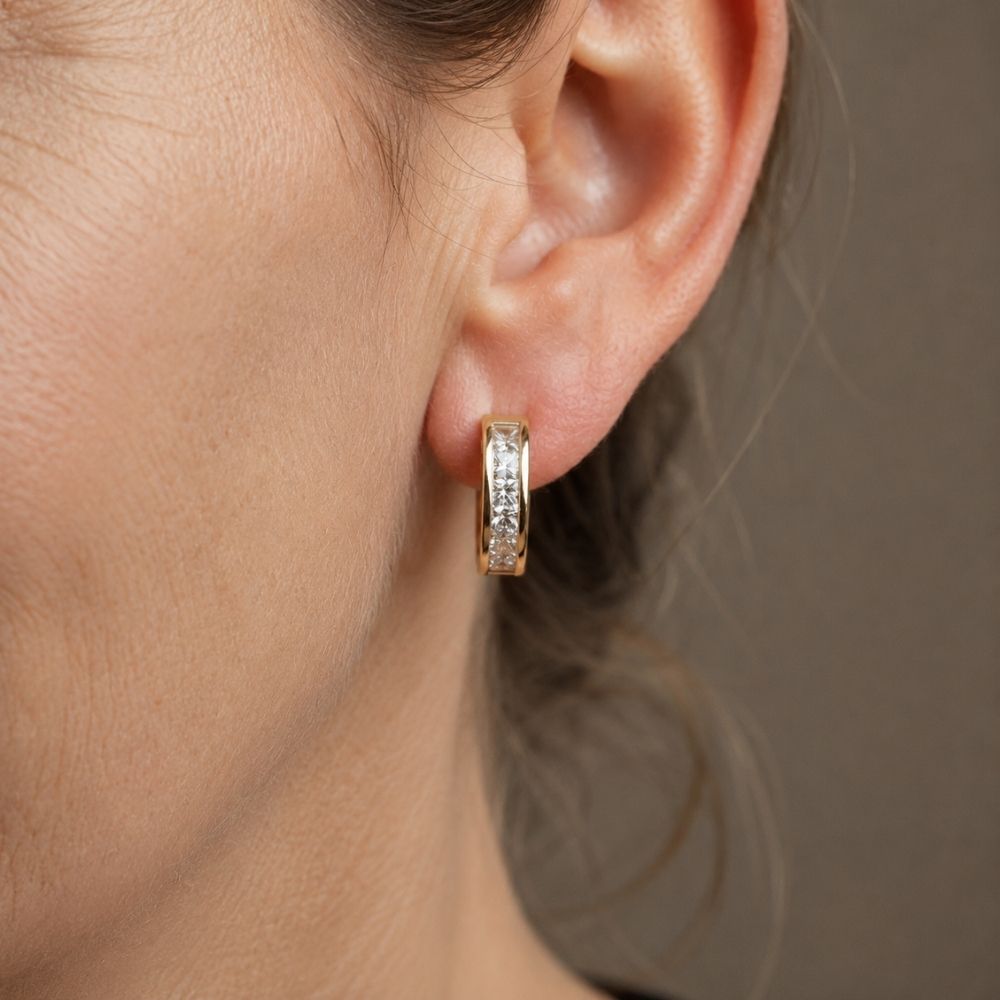 Gold and Crystal Chic Earrings