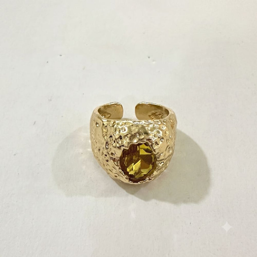 Vintage Triple Purple Crystal Ring