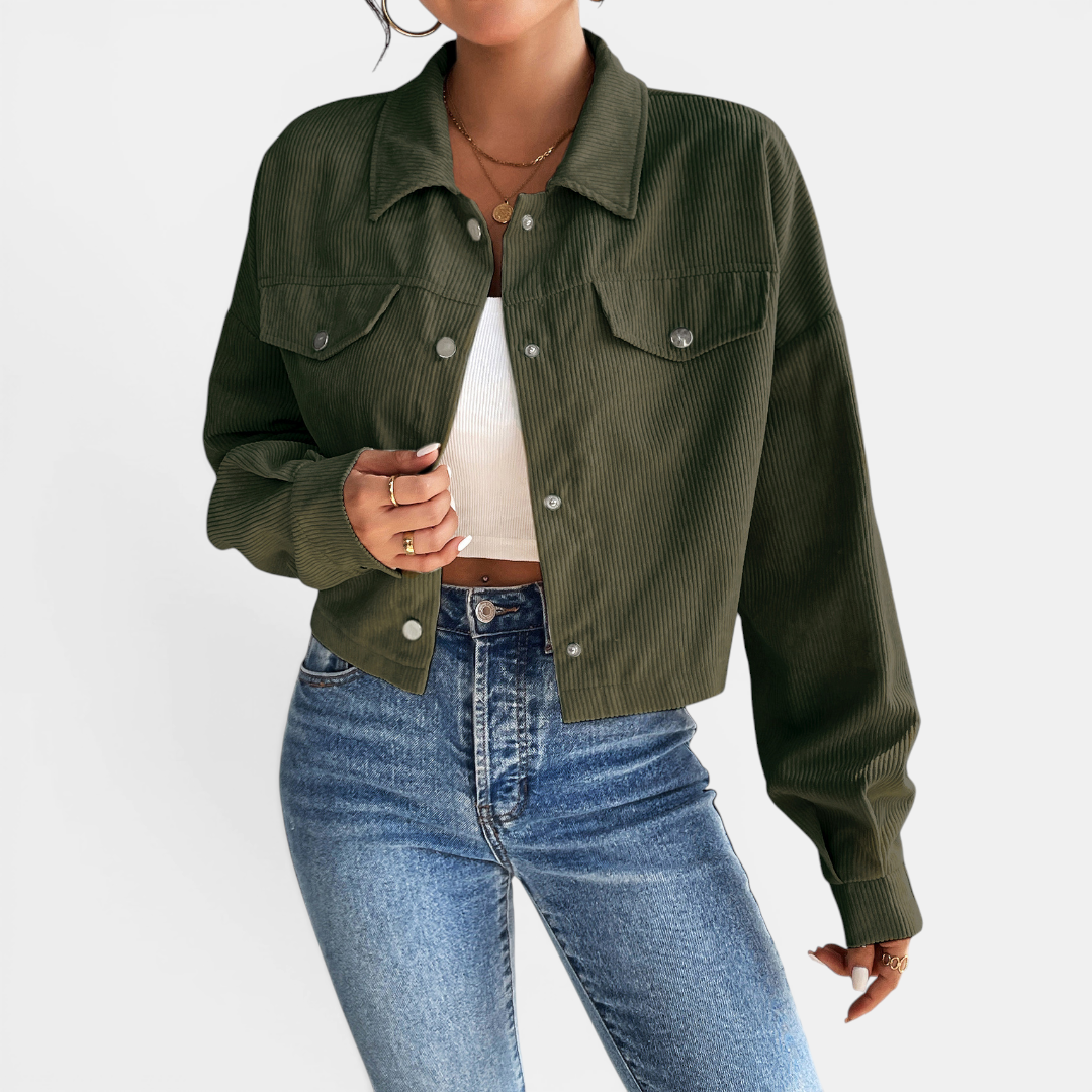 DEVIN™ – Relaxed Corduroy Button-Front Jacket