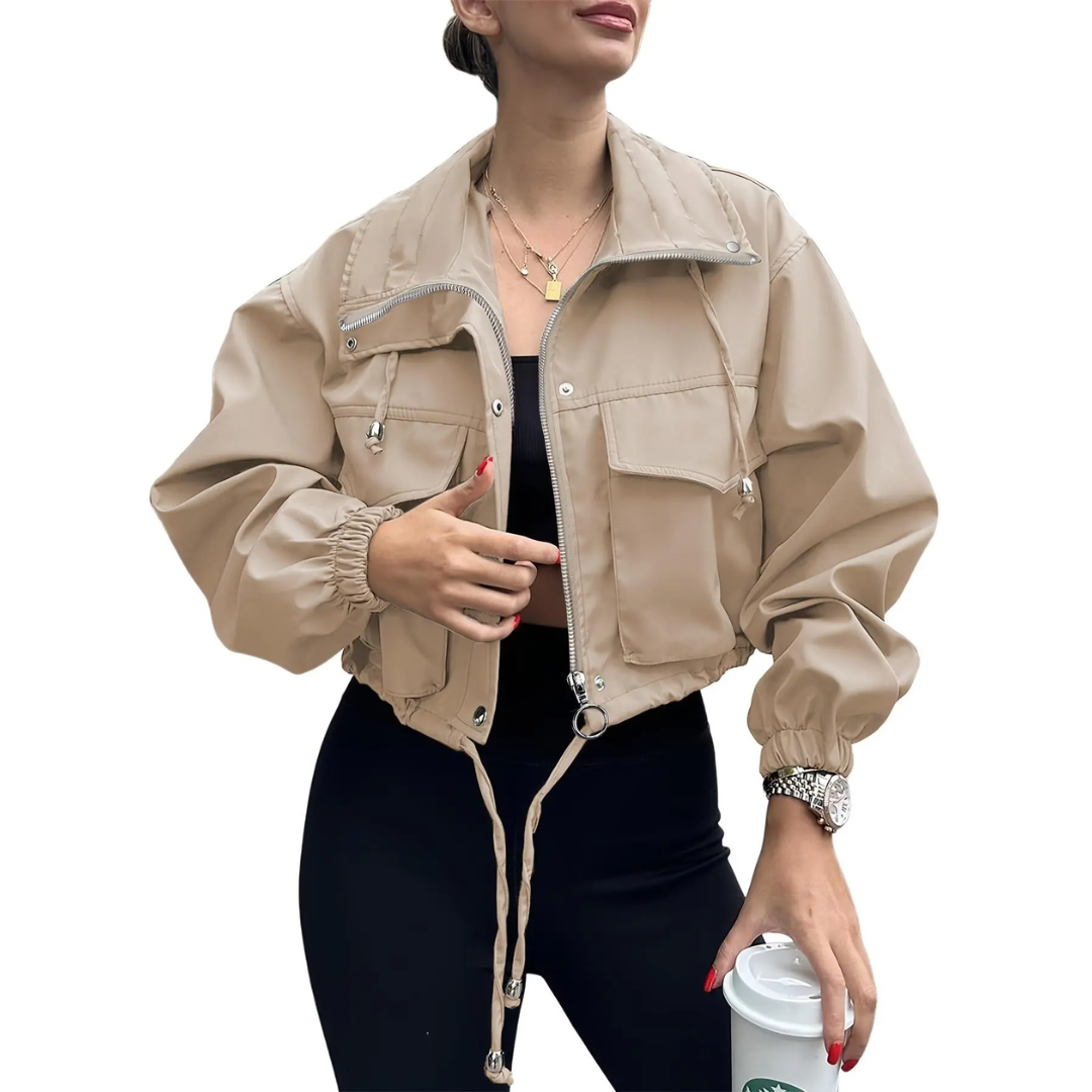 HELENA™ – Sleek Zip-Up Windbreaker Jacket