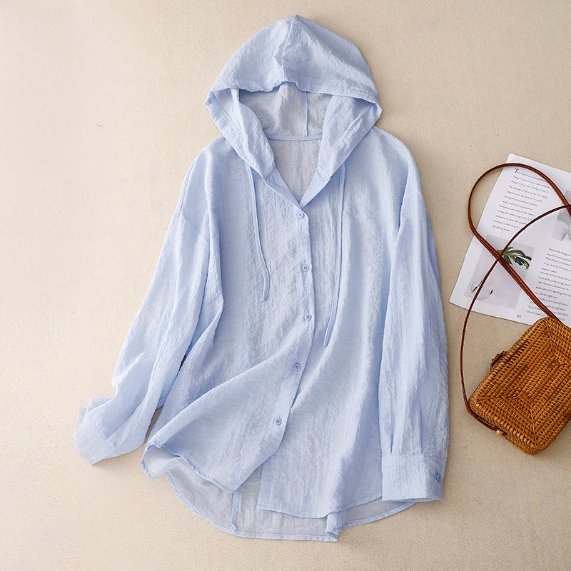 Victoria | Lightweight Hoodie with Buttons