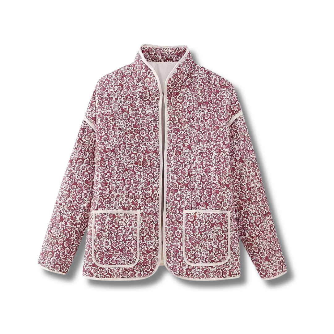 SIGRID™ – Ditsy Floral Quilted Drop-Shoulder Coat