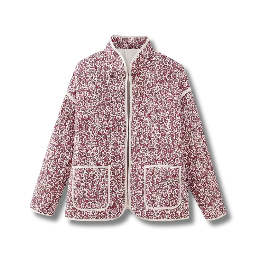 SIGRID™ – Ditsy Floral Quilted Drop-Shoulder Coat