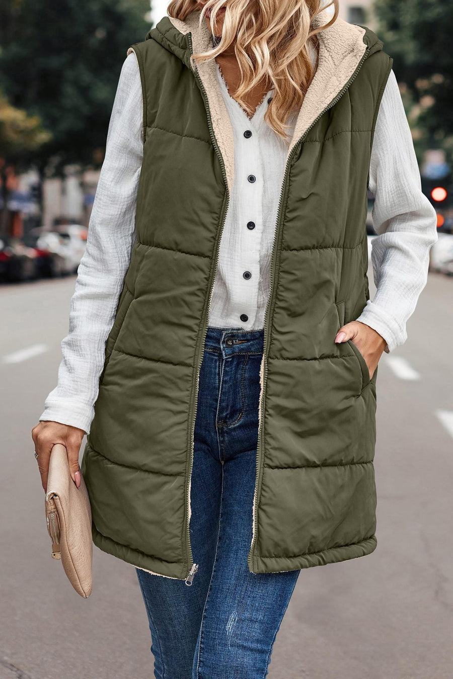 MISHELLE™ - Reversible Warm Hooded Vest