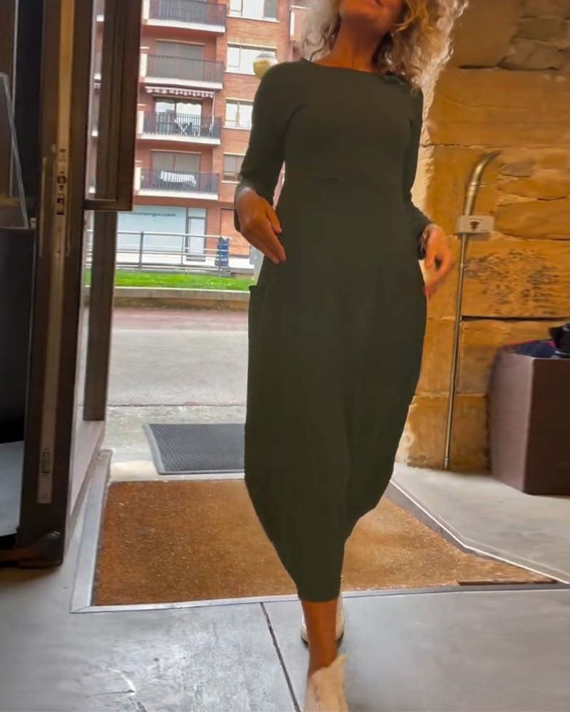 CORA™ - Casual Chic Midi Dress