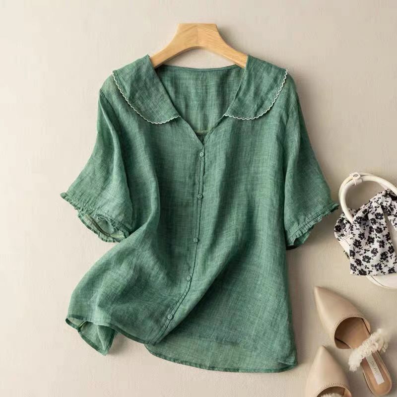 Kristy | Vintage Blouse with Button Detail
