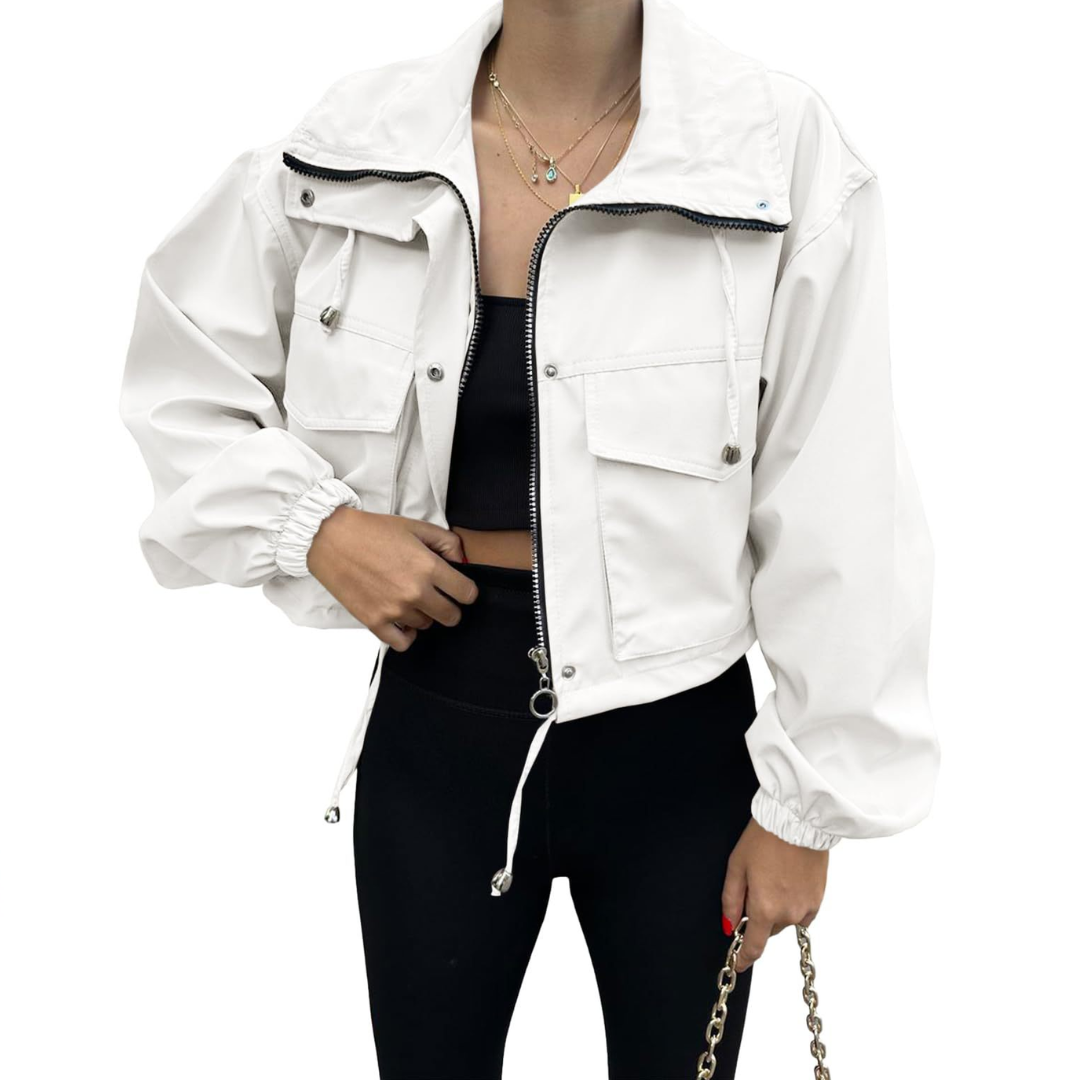 KENDALL™ – Solid Zip-Up Crop Jacket