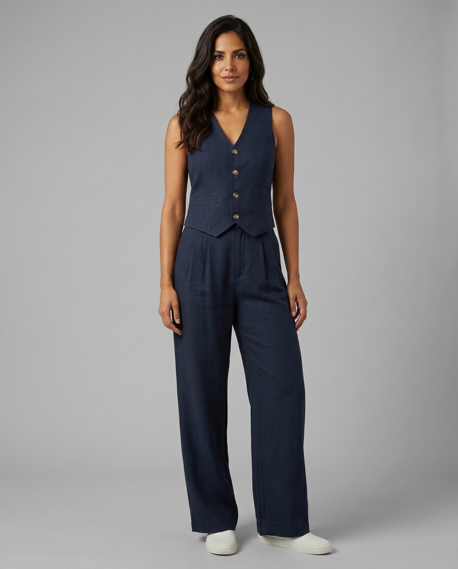Valentina Moreau | Tailored Linen Co-Ord Set For Women
