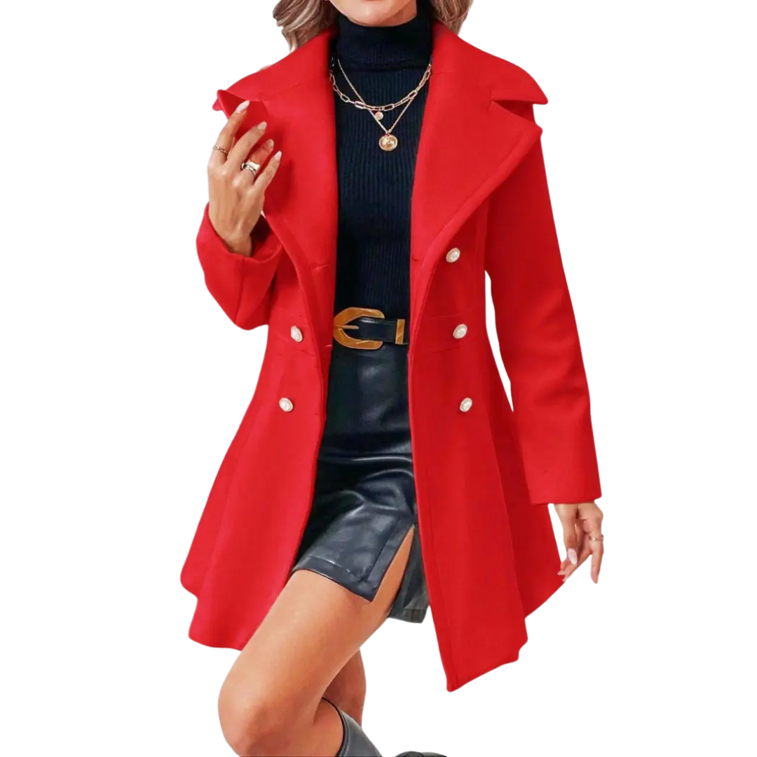 THERON™ – Chic Double-Breasted Wool Overcoat