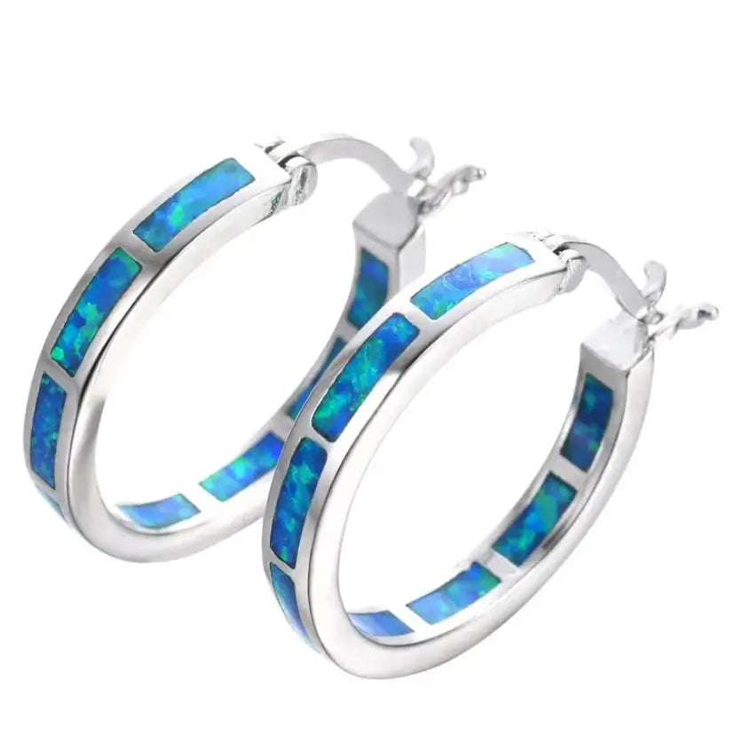 Xolani | Chic Blue Fire Opal Earrings