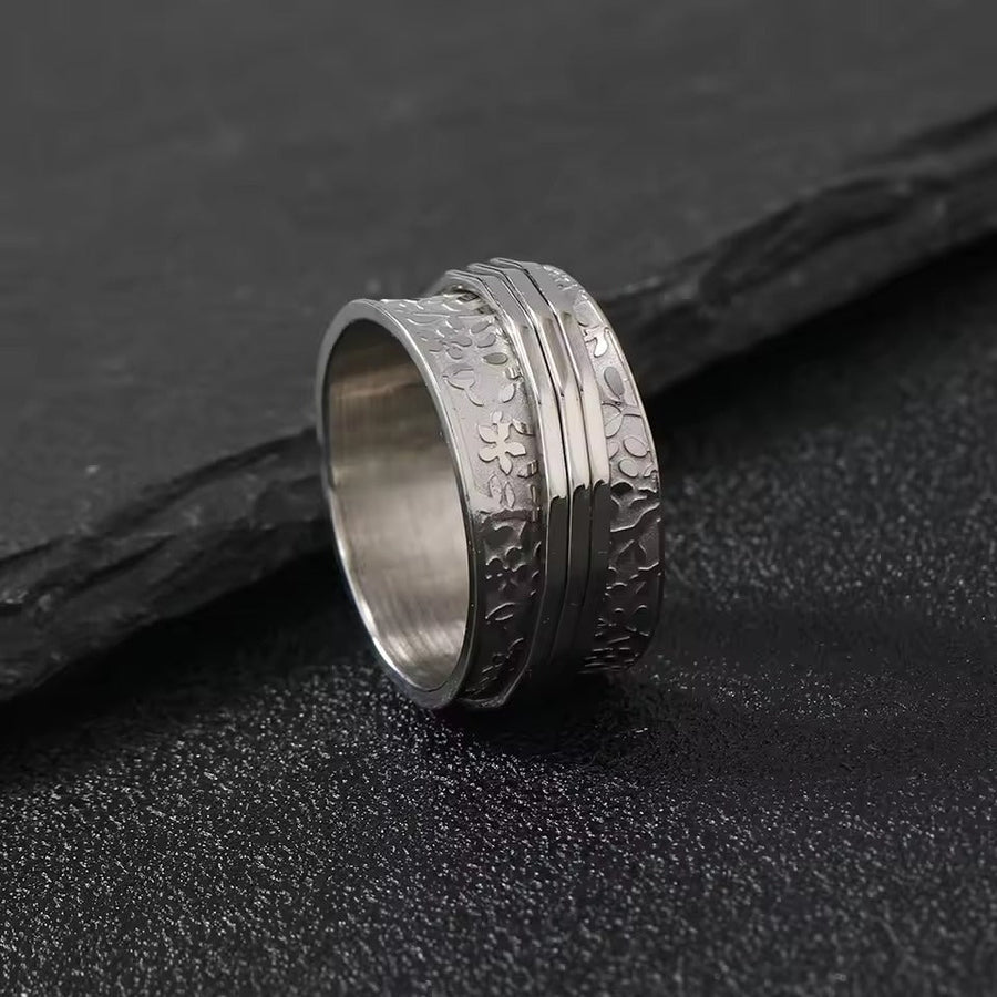 Vintage Spinner Thin Gold & Silver Ring