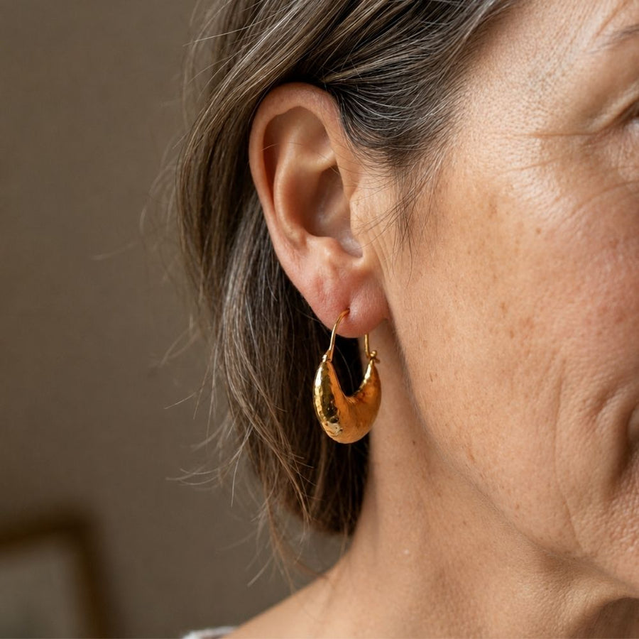 Vintage Golden Basket Earrings