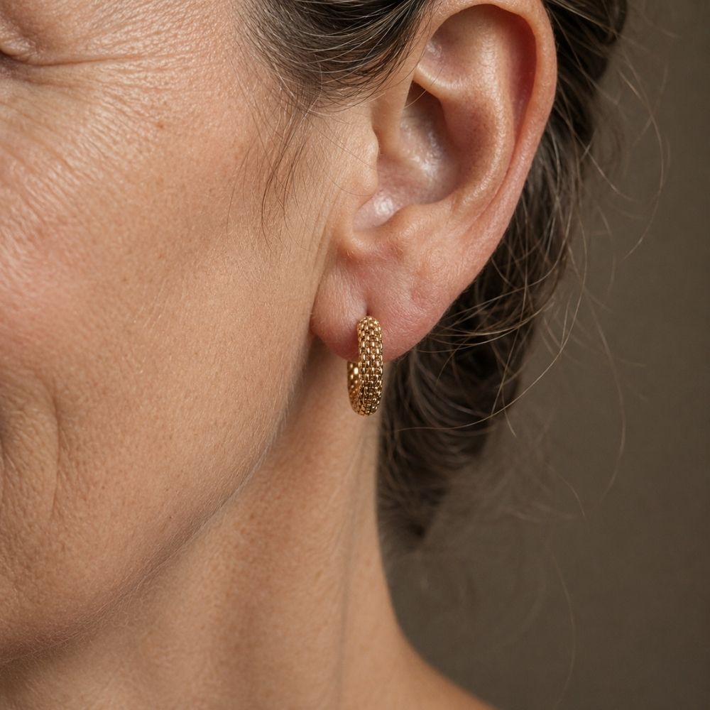 Gilded Weave Hoops