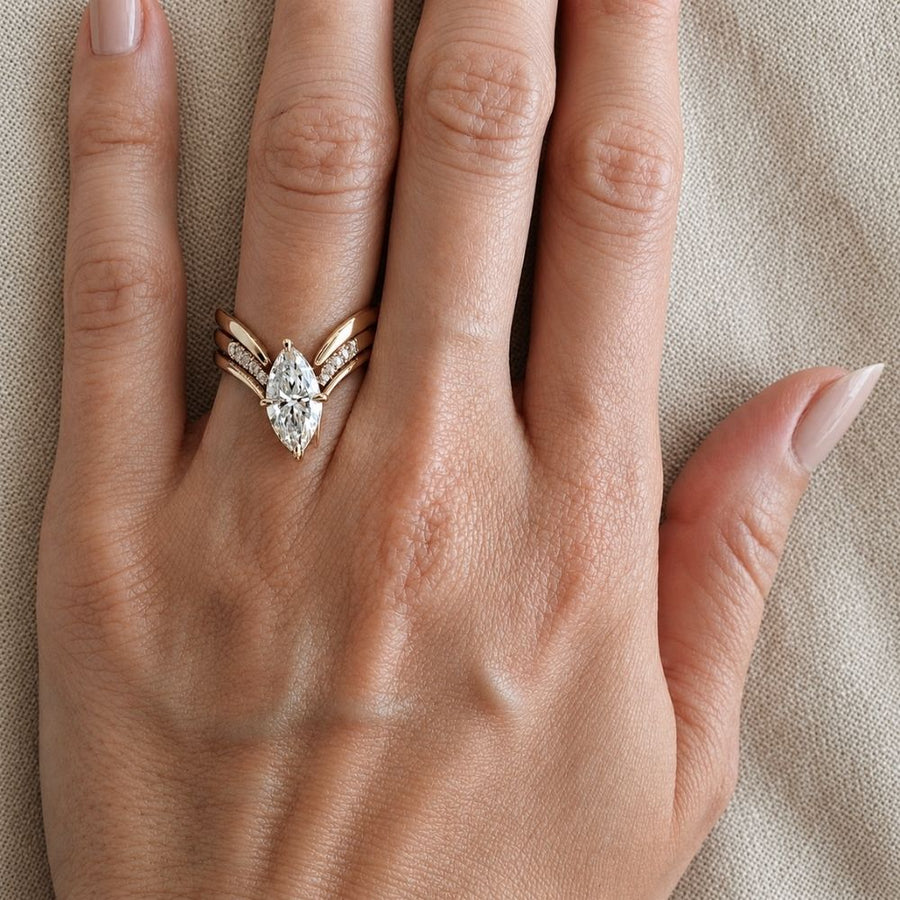 Marquise Cut Ring Set