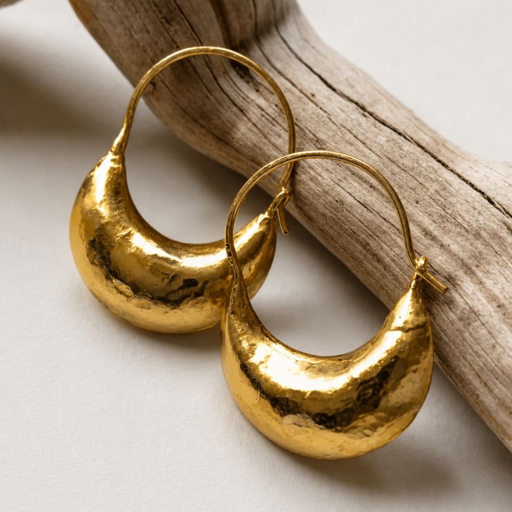 Vintage Golden Basket Earrings