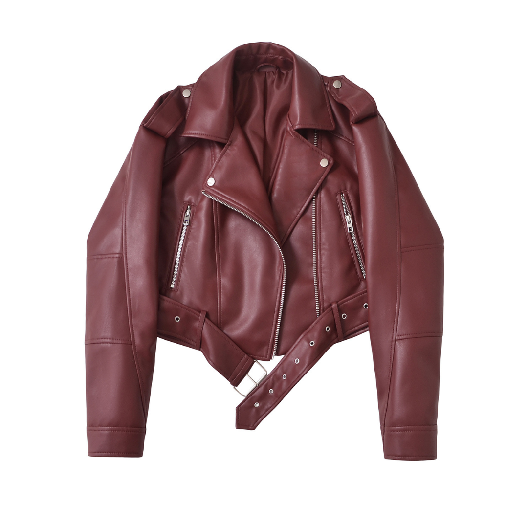 DAGMAR™ – Vintage Moto Loose Leather Jacket