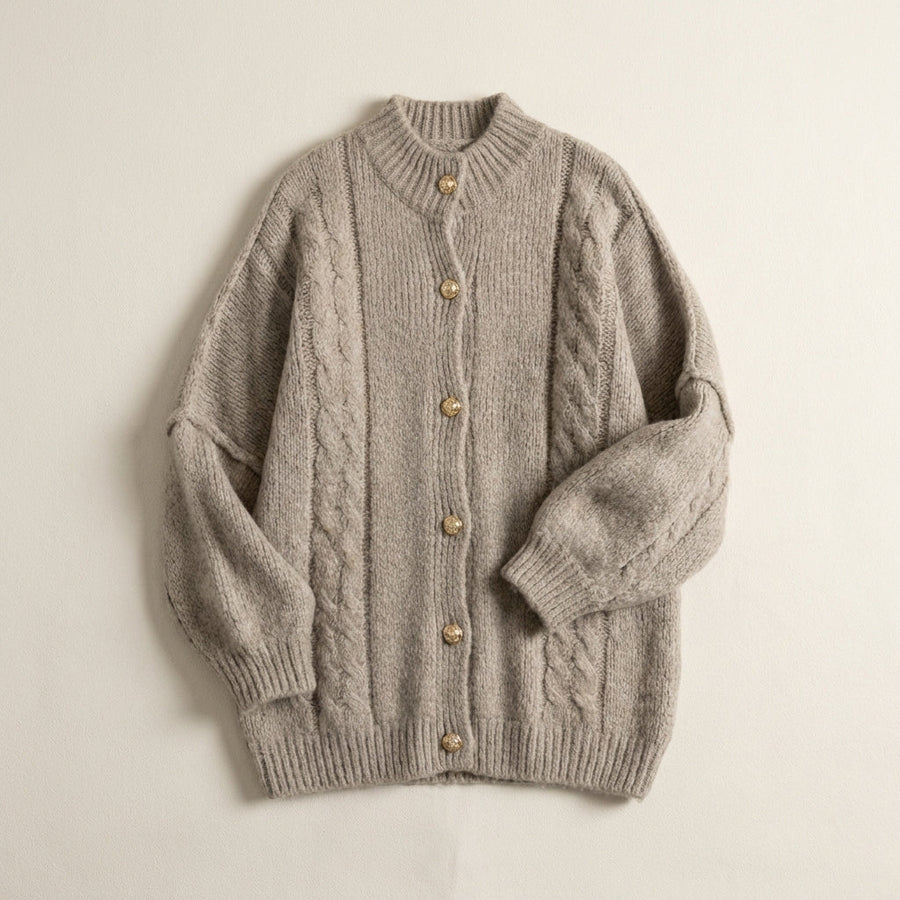 Aveline Braided Cable Knit Cardigan