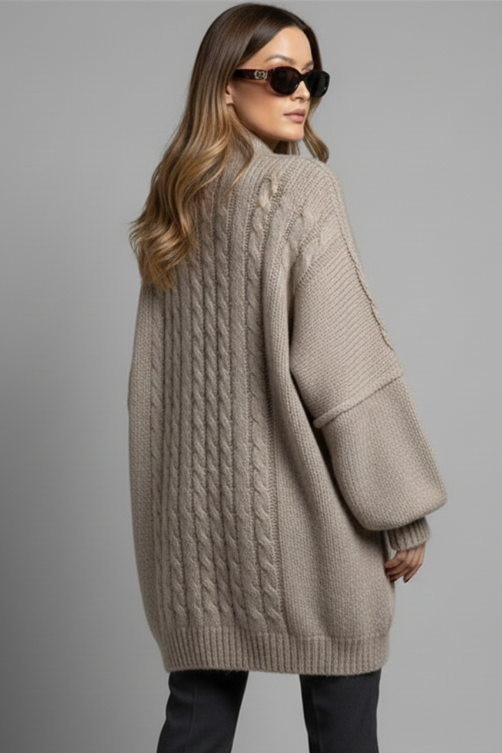Aveline Braided Cable Knit Cardigan